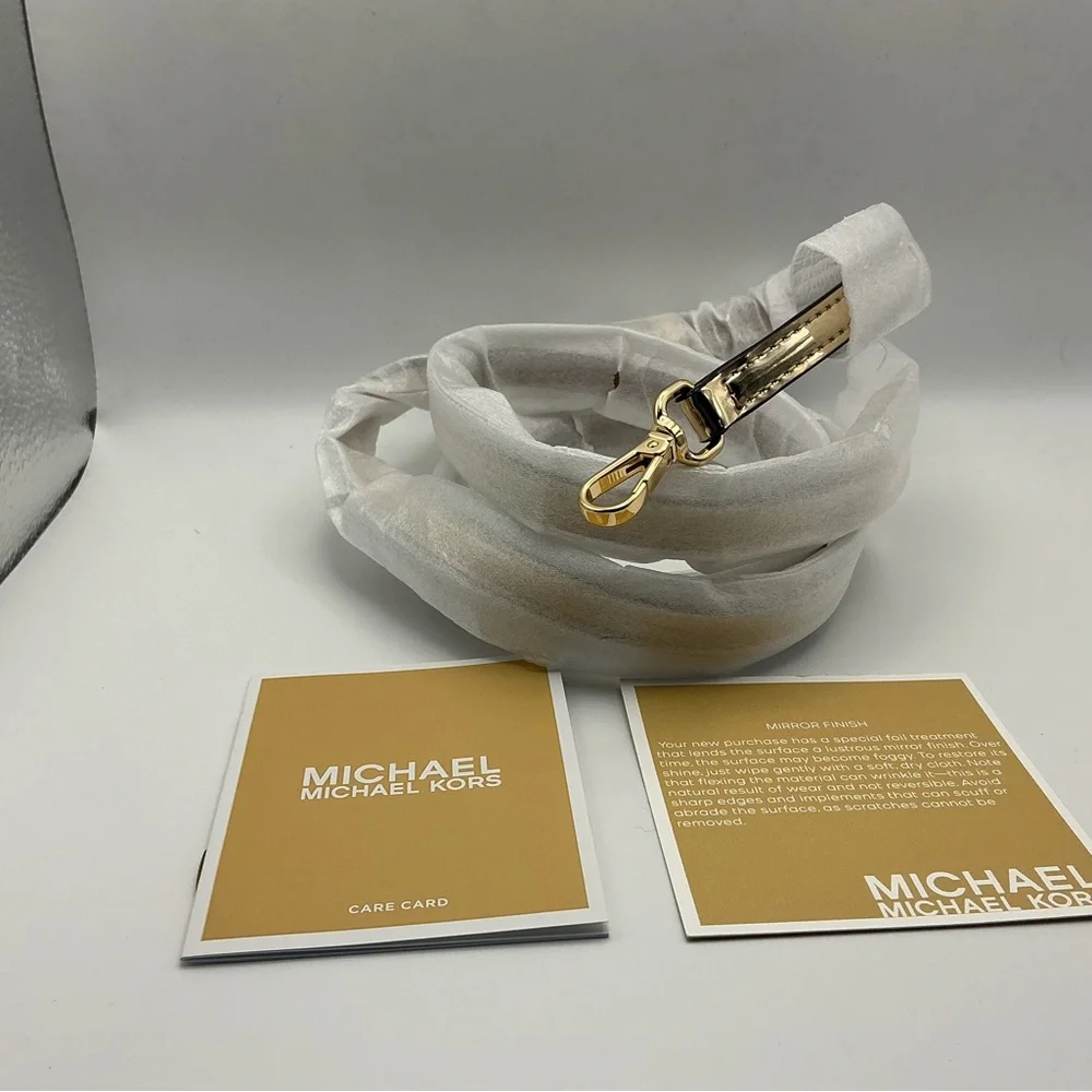 Michael Kors Jet Set Mini Duffel Crossbody Pale Gold Metallic NWOT - Picture 8 of 8